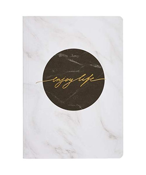 ENJOY LIFE 14,8x21 cm - Booklet - 48 Seiten, Punktraster und blanko - Softcover - gebunden: Booklet GlamLine