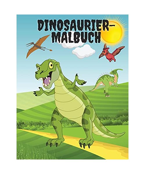 Dinosaurier-Malbuch: Spaß und erstaunliche Fakten, großes Geschenk für Jungen und Mädchen im Alter von 4-8 Jahren