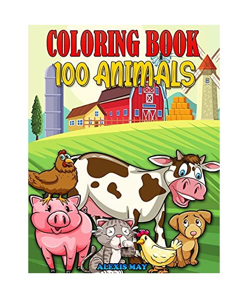 100 Animals Coloring Book