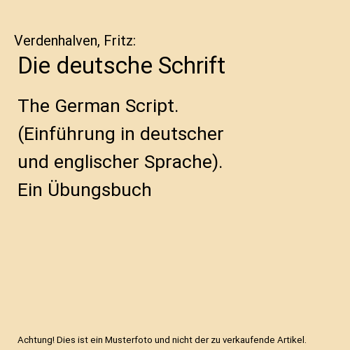 Die deutsche Schrift