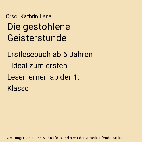 Die gestohlene Geisterstunde