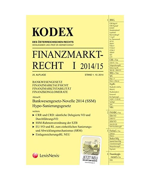 Kodex Finanzmarktrecht Band I 2014/15: BWG/FMA/FinStaG/FKG