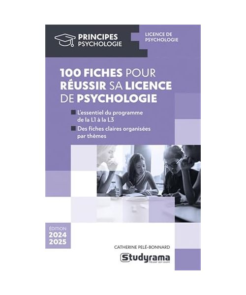 100 fiches pour réussir sa licence de psychologie
