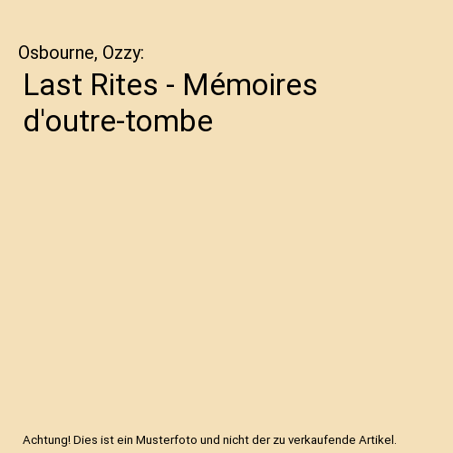 Last Rites - Mémoires d'outre-tombe