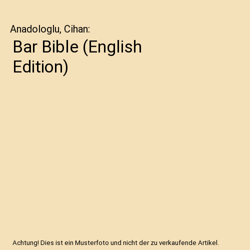 Bar Bible (English Edition)
