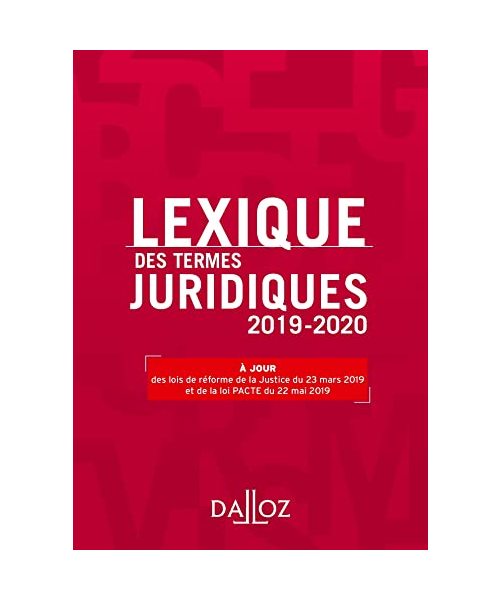 Lexique des termes juridiques