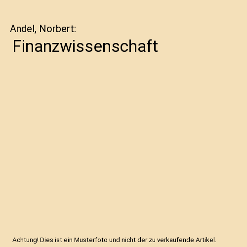 Finanzwissenschaft