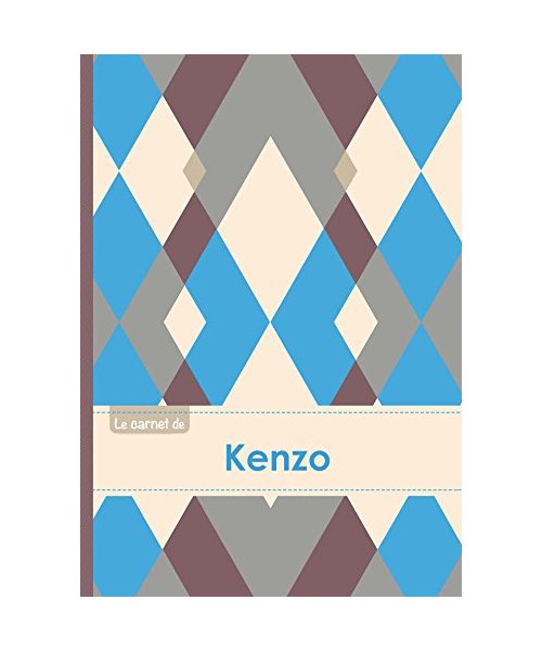 Le carnet de Kenzo - Lignes, 96p, A5 - Jacquard Bleu Gris Taupe