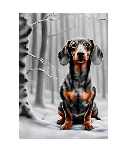 Winterzeit Notizbuch mit Dackel Hund Notizheft mit 55 Zitaten Leben und Hundeliebe Lustiges Geschenk zum Wichteln Weihnachten Dachshund Dackelfans Hundefans Frauen Mitarbeiten Kollegen Männer