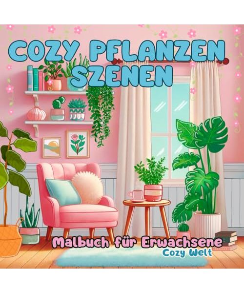 Cozy Pflanzen Szenen: Malbuch für Erwachsene und Jugendliche mit liebevollen Pflanzenmotiven zur Entspannung und zum Stressabbau. (Cozy Welt (dt.))