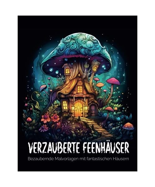Verzauberte Feenhäuser: Ein Entspannendes Malbuch für Erwachsene mit Fantasiehäusern und Verzauberten Gärten