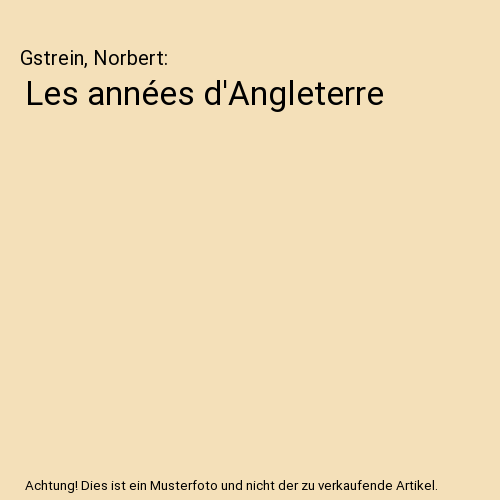 Les années d'Angleterre