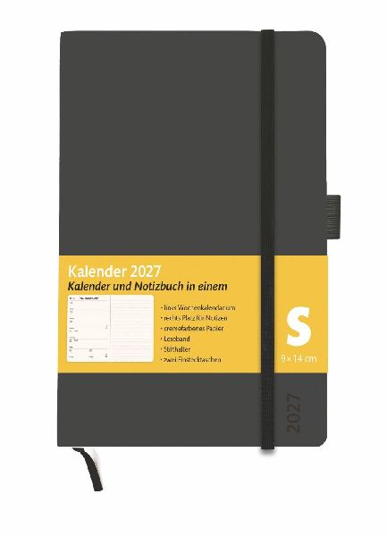 Kombitimer schwarz klein 2027