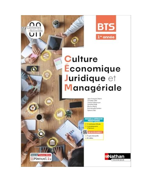 Culture économique, juridique et managériale - BTS 1re année - Coll. Contextes & Activités - Éd. 2025 - Livre + licence