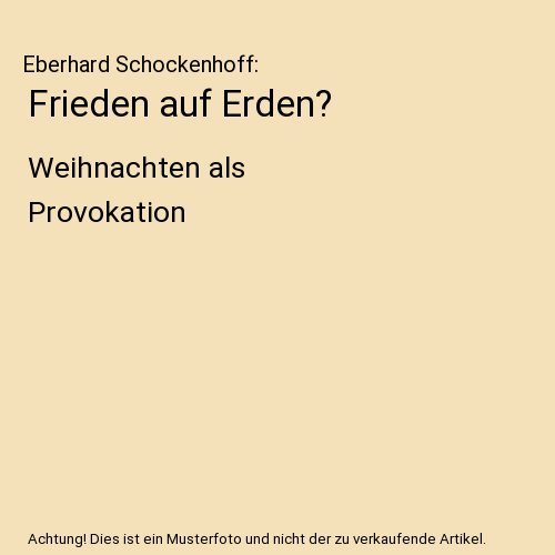 Frieden auf Erden?
