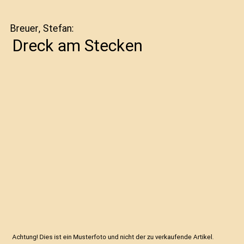 Dreck am Stecken
