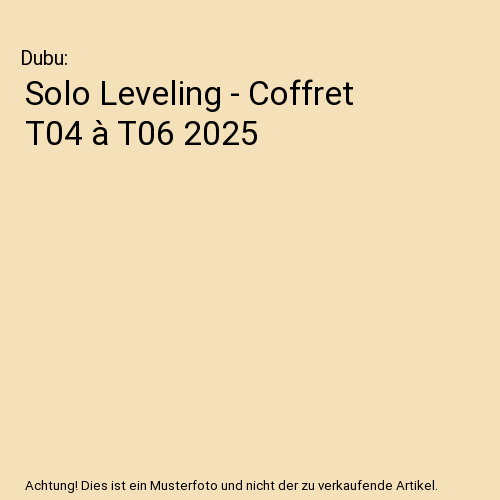 Solo Leveling - Coffret T04 à T06 2025