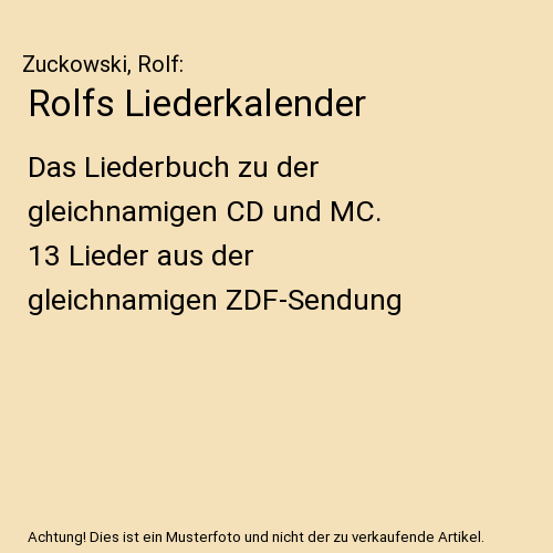 Rolfs Liederkalender