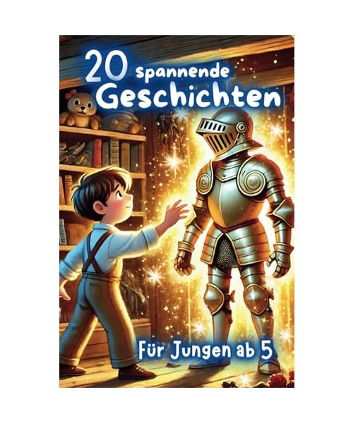20 spannende Geschichten zum Einschlafen: mit geheimnisvollen Abenteuern für mutige Jungs von 5-10 Jahren
