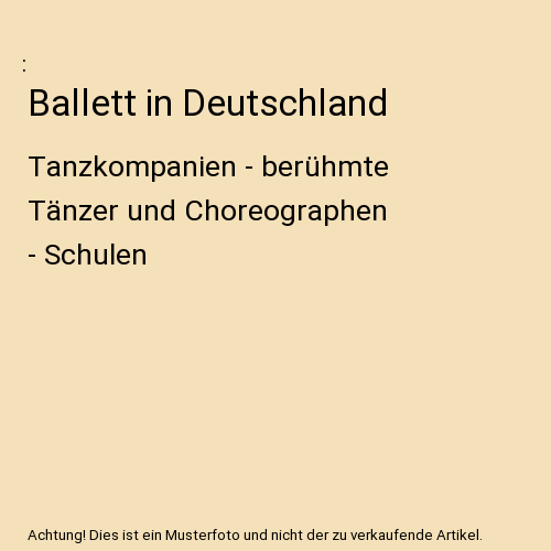 Ballett in Deutschland