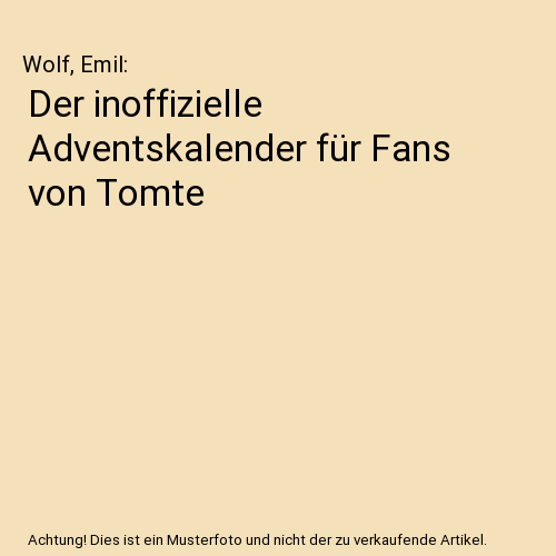 Der inoffizielle Adventskalender für Fans von Tomte