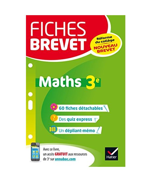 Fiches Brevet: Maths 3e