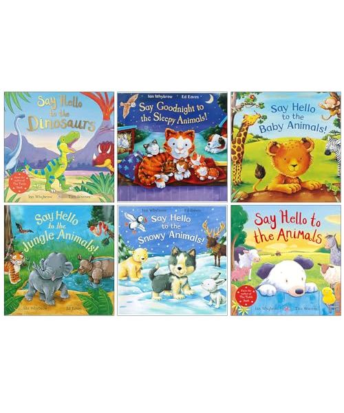 Say Hello To The Animals 5 Books Collection Set By Ian Whybrow (Say Hello to the Snowy Animals, Say Hello to the Jungle Animals, Say Hello to the Baby Animals & MORE!)