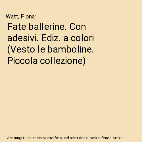 Fate ballerine. Con adesivi