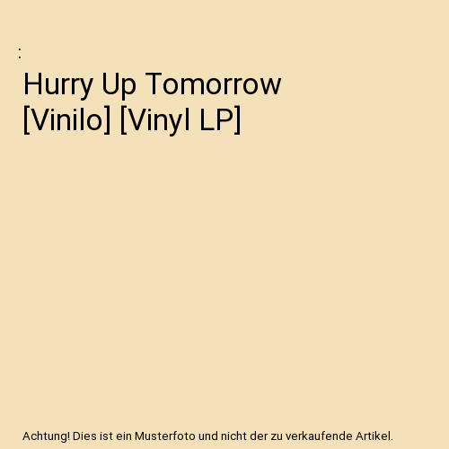 Hurry Up Tomorrow [Vinilo] [Vinyl LP]