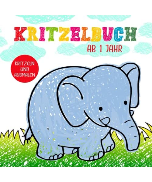 Kritzelbuch ab 1 Jahr: 50 kindgerechten Motiven zum Kritzeln und Ausmalen. Mein ersten Gegenstände für kreative Kinder, Fahrzeuge und Gegenstände - Ideales Geschenk für Kinder zwischen ab 1 jahr