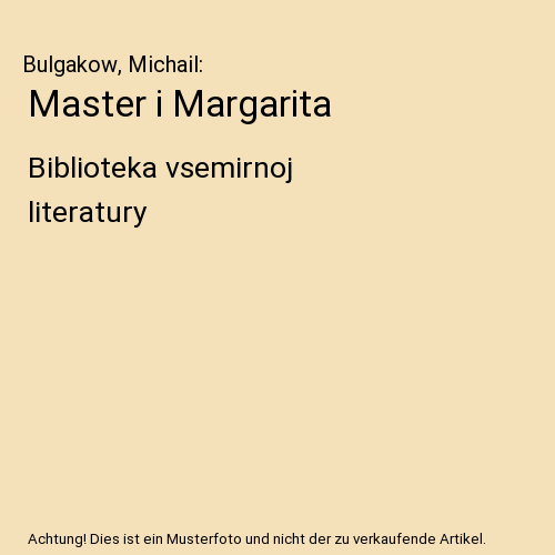Master i Margarita