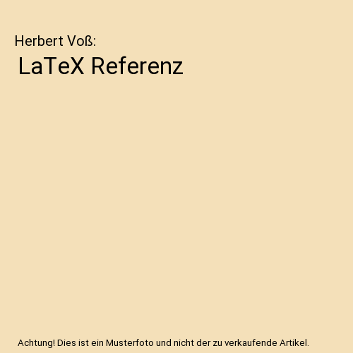 LaTeX Referenz