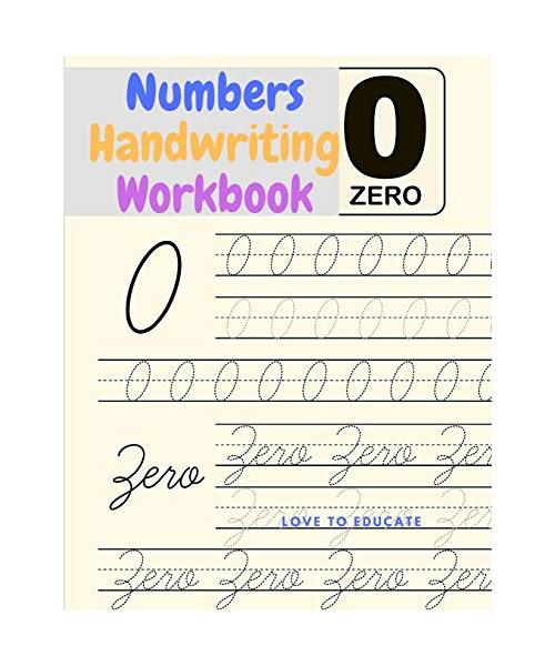 Cursive Handwriting Workbook For Kids Beginners - An Educational Beginner's Practice Book For Tracing And Writing Easy Cursive Numbers