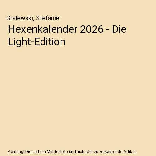 Hexenkalender 2026 - Die Light-Edition