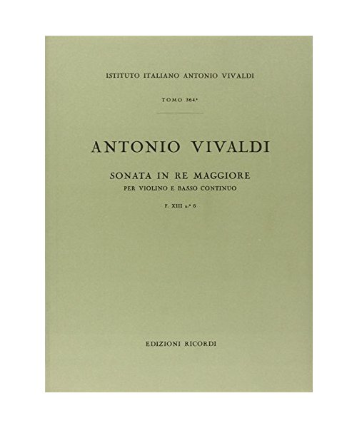 Sonate Per Vl. E B.C.: In Re Rv 10 (VIOLON)