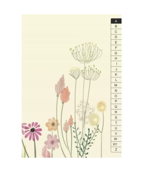 Adressbuch "Blumen" mit Geburtstagskalender: DIN A5 | Mit Register A-Z | Zum Eintragen für bis zu 300 Einträge