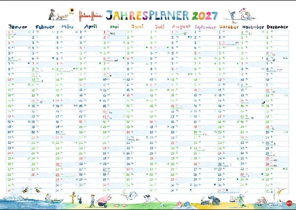 Helme Heine: Tafelkalender A3 2027
