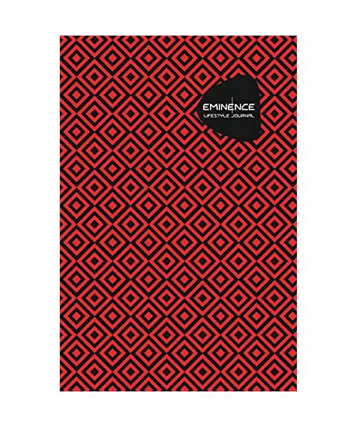 Eminence Lifestyle Journal, Creative, Write-in Notebook, Dotted Lines, Wide Ruled, Medium Size 6 x 9 Inch (Red)