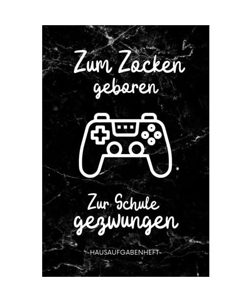 Hausaufgabenheft: mit 2x Stundenplan | DIN A5 | 109 Seiten | Schülerplaner Gymnasium Teenager , Hausaufgabenplaner Jungen , Lustige Gamer