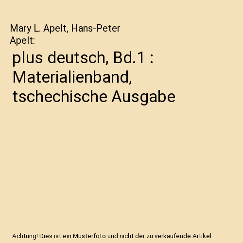 plus deutsch, Bd.1 : Materialienband, tschechische Ausgabe