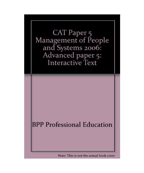CAT Paper 5 Management of People and Systems
