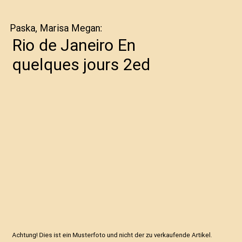 Rio de Janeiro En quelques jours 2ed