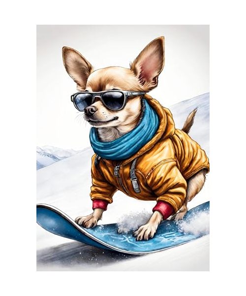 Hund Notizbuch Chihuahua Weihnachten Snowboarden mit 55 motivierenden Zitaten Lebensweisheiten und Hundeliebe Lustiges Geschenk Winterzeit zum Wichteln Nikolaus Jungen Männer Mitarbeiter Kollegen