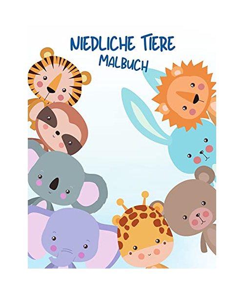 Niedliche Tiere Färbung Buch für Kinder: Tiere Malbücher für Kinder im Alter von 4-8 Jahren, niedliche Muster mit verspielten Tieren, großer Spaß für ... Jungen, ( Besonderes Geschenk zum Angebot )