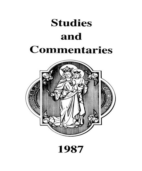 1987 Studies and Commentaries