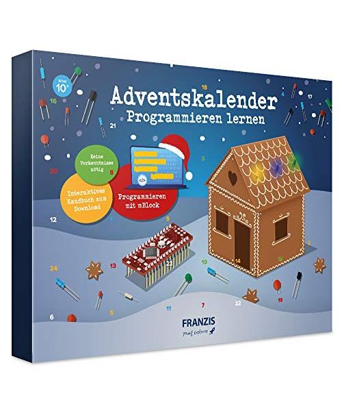 FRANZIS Adventskalender Programmieren lernen 2020 | In 24 Schritten lustige Lebkuchenhaus-Projekte programmieren |Ab 10 Jahren