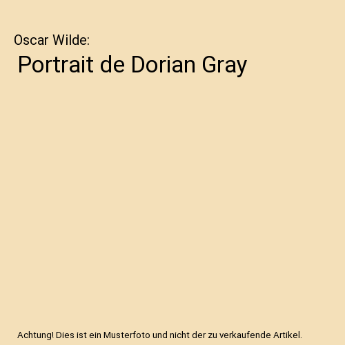Portrait de Dorian Gray