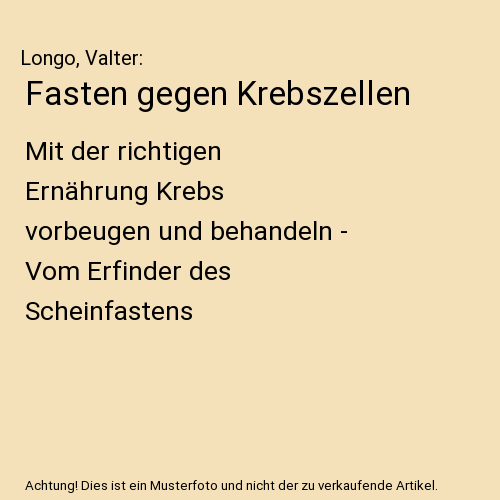 Fasten gegen Krebszellen