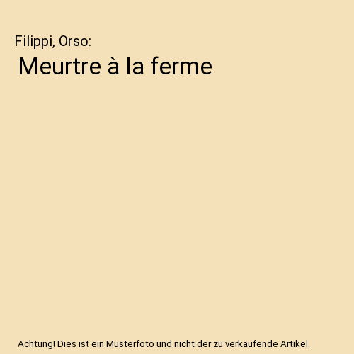 Meurtre à la ferme