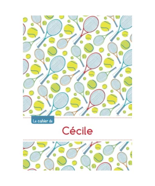 Le cahier de Cécile - Petits carreaux, 96p, A5 - Tennis